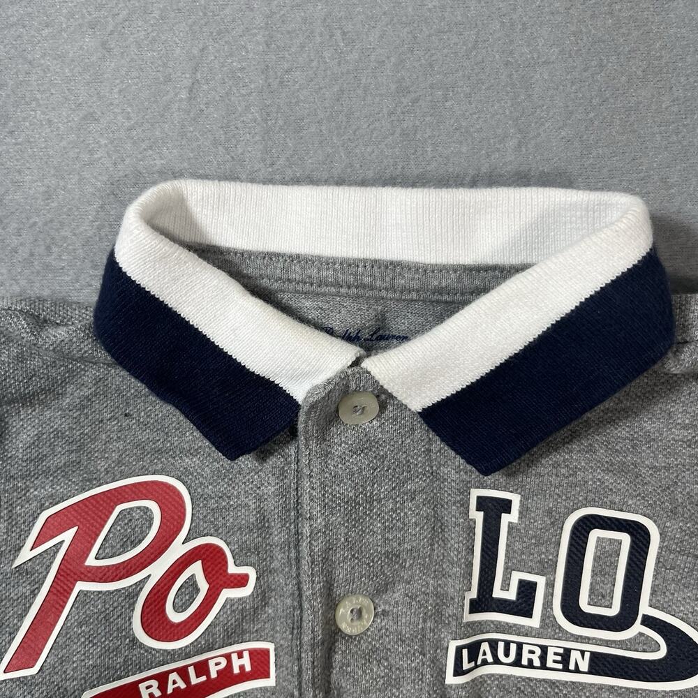 Polo Ralph Lauren toddler 12 Months One Piece Jumpsuit Polo Collared‎ Grey - Picture 8 of 9